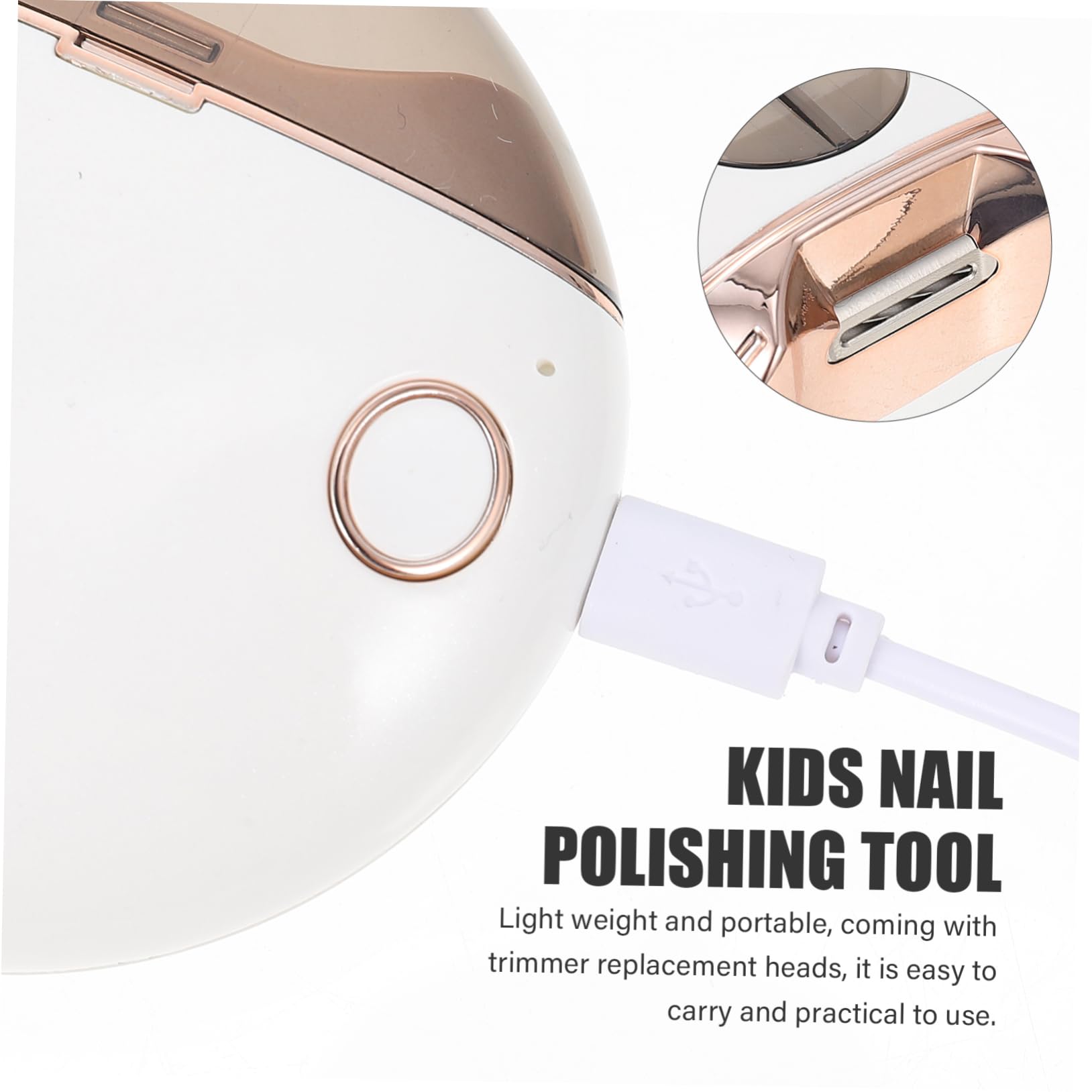 VICASKY 4-Piece Kids Electric Nail Trimmer Set - Gentle Nail File & Cutter for Baby & Toddler Nails - Safe Nail Care Kit for Home & Travel Use - Perfect for Toenails, Fingernails & Pedicure Accessories