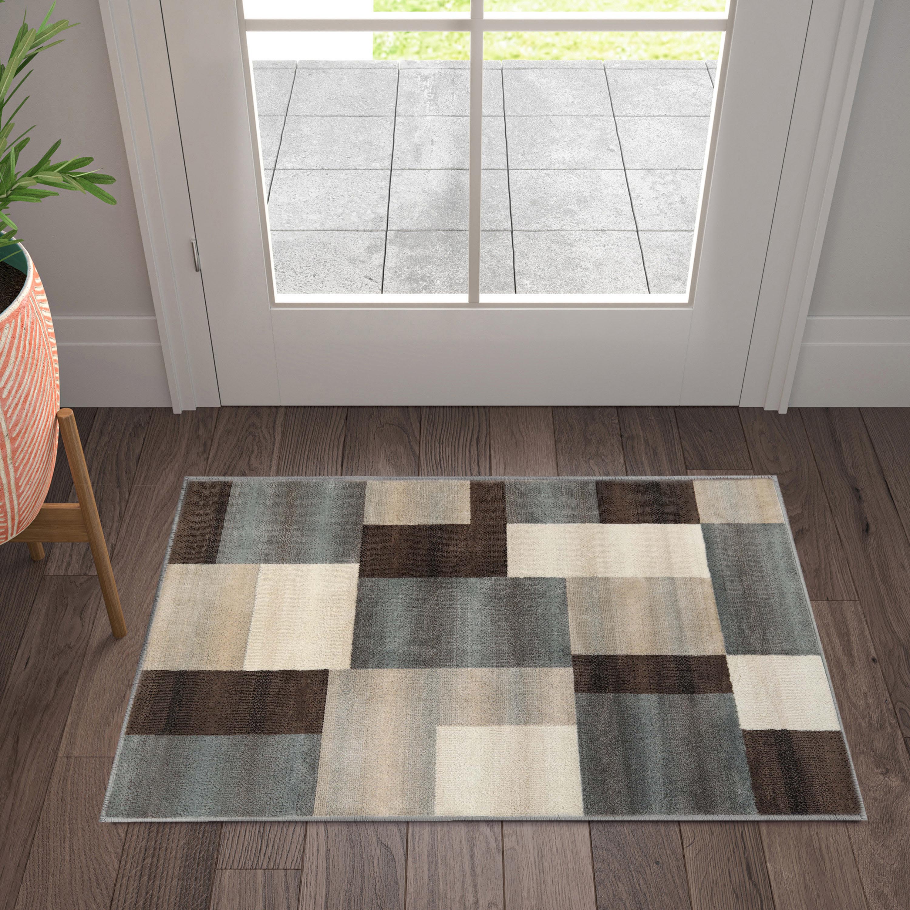 Clifton Modern Geometric Patchwork Area Rug or Runner Rug - Stylish Home Decor for Living Room, Bedroom & Office - Soft & Durable Floor Covering