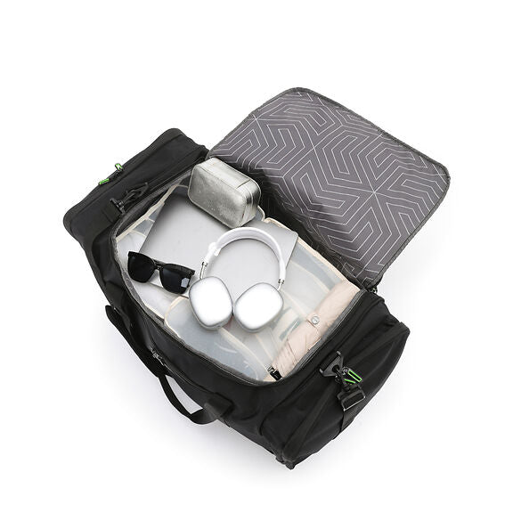 Tosca TCA798M 70cm Sports Duffle Bag - Black/Lime - Perfect for Gym, Travel & Sports Equipment Storage