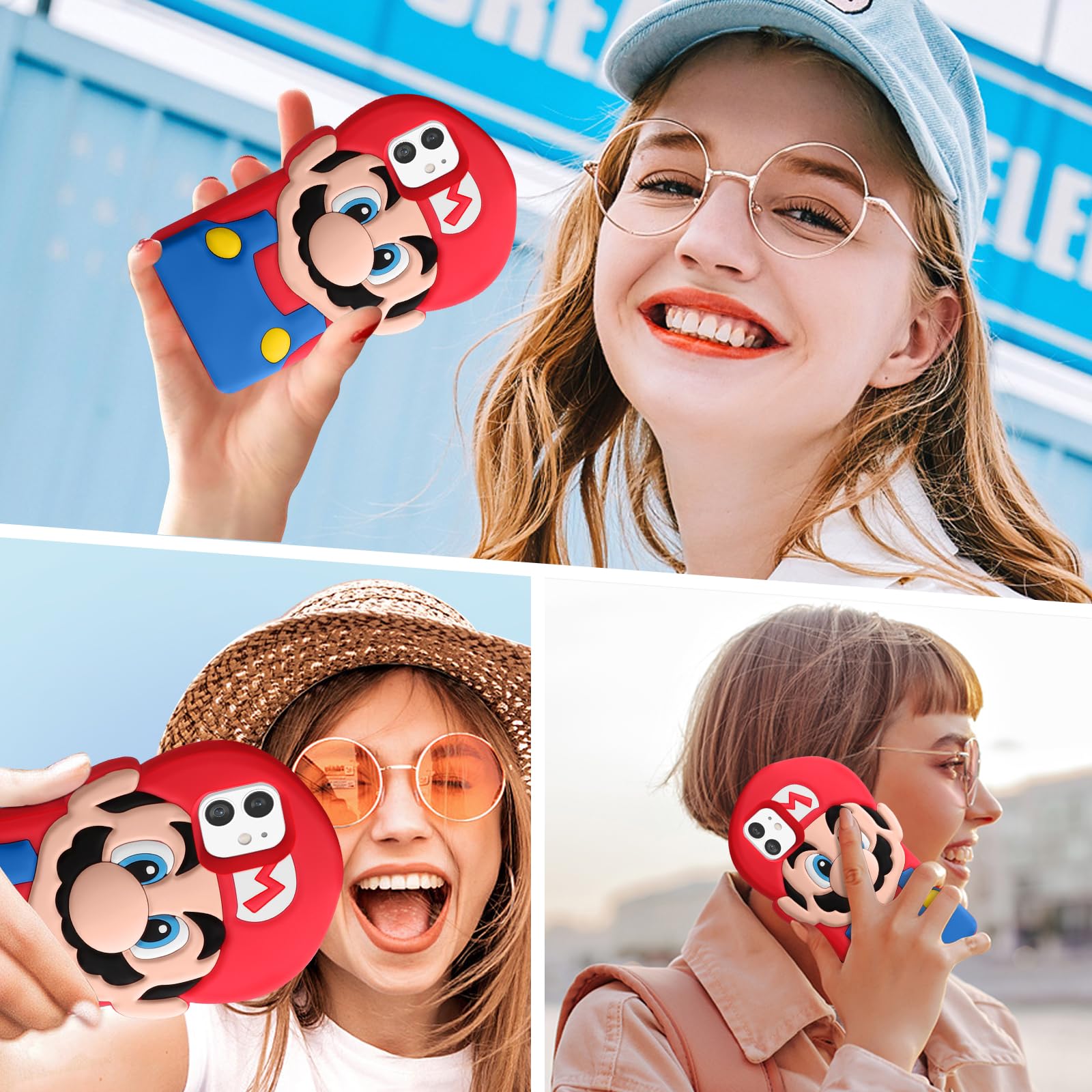 Cute Cartoon 3D Character iPhone 11 Case - Soft Silicone Shockproof Cover for Apple iPhone 11 (6.1