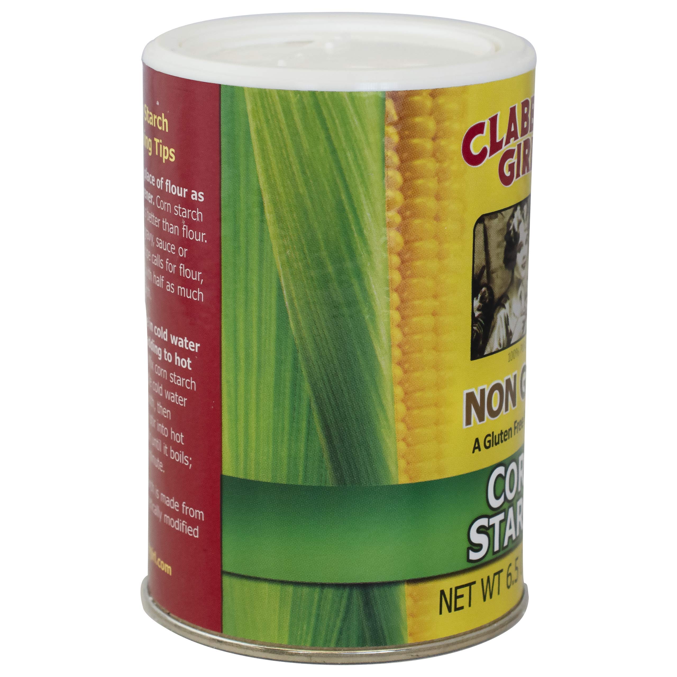 Clabber Girl Non-GMO Gluten-Free Corn Starch 6.5oz (Pack of 12) - Perfect for Baking, Thickening Sauces & Gluten-Free Recipes