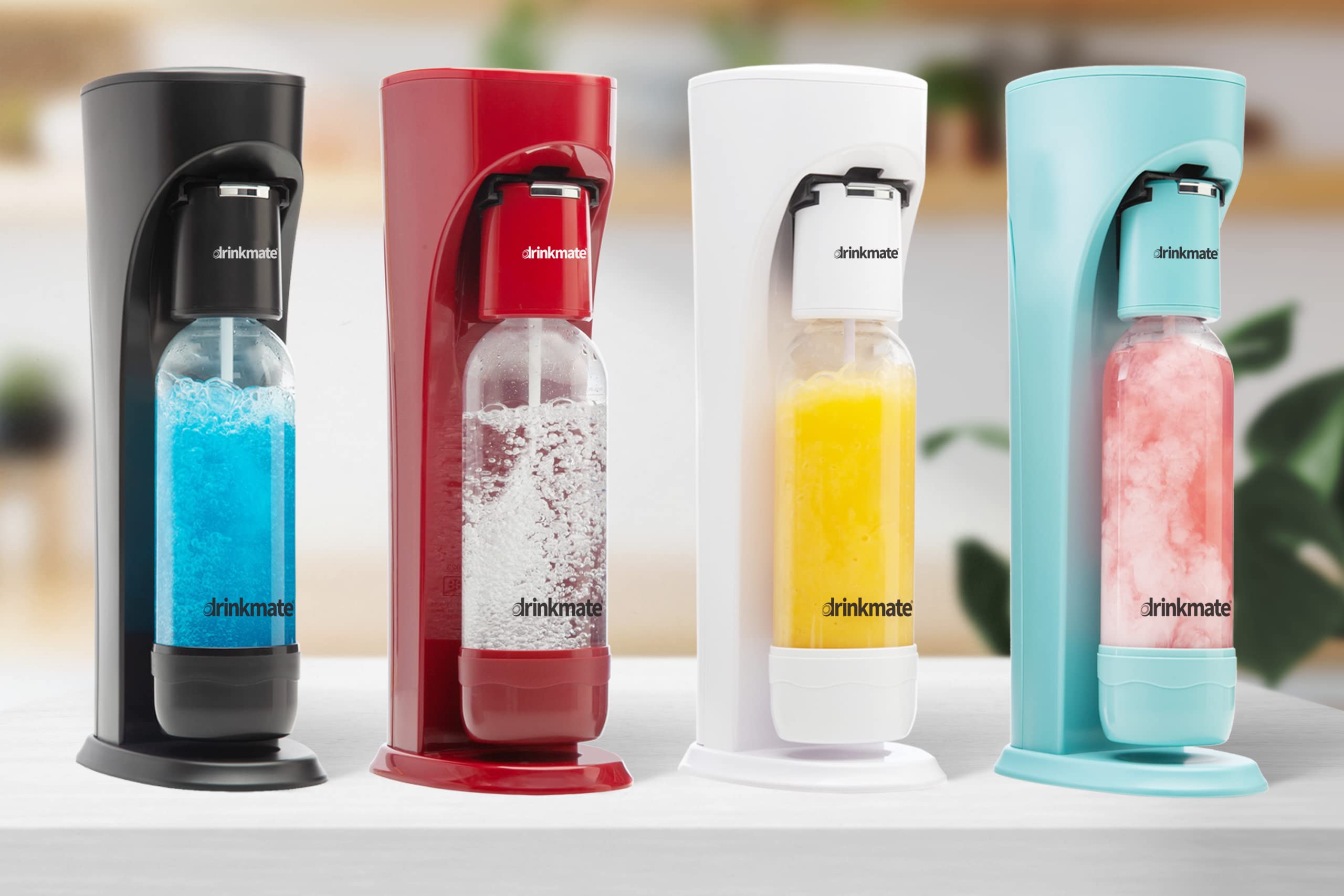 Drinkmate OmniFizz Sparkling Water & Soda Maker Machine - Carbonates Any Beverage Without Dilution (CO2 Cylinder Not Included) - Arctic Blue | Perfect for Home, Office & Parties | Make Healthy Sparkling Drinks, Cocktails & Flavored Sodas