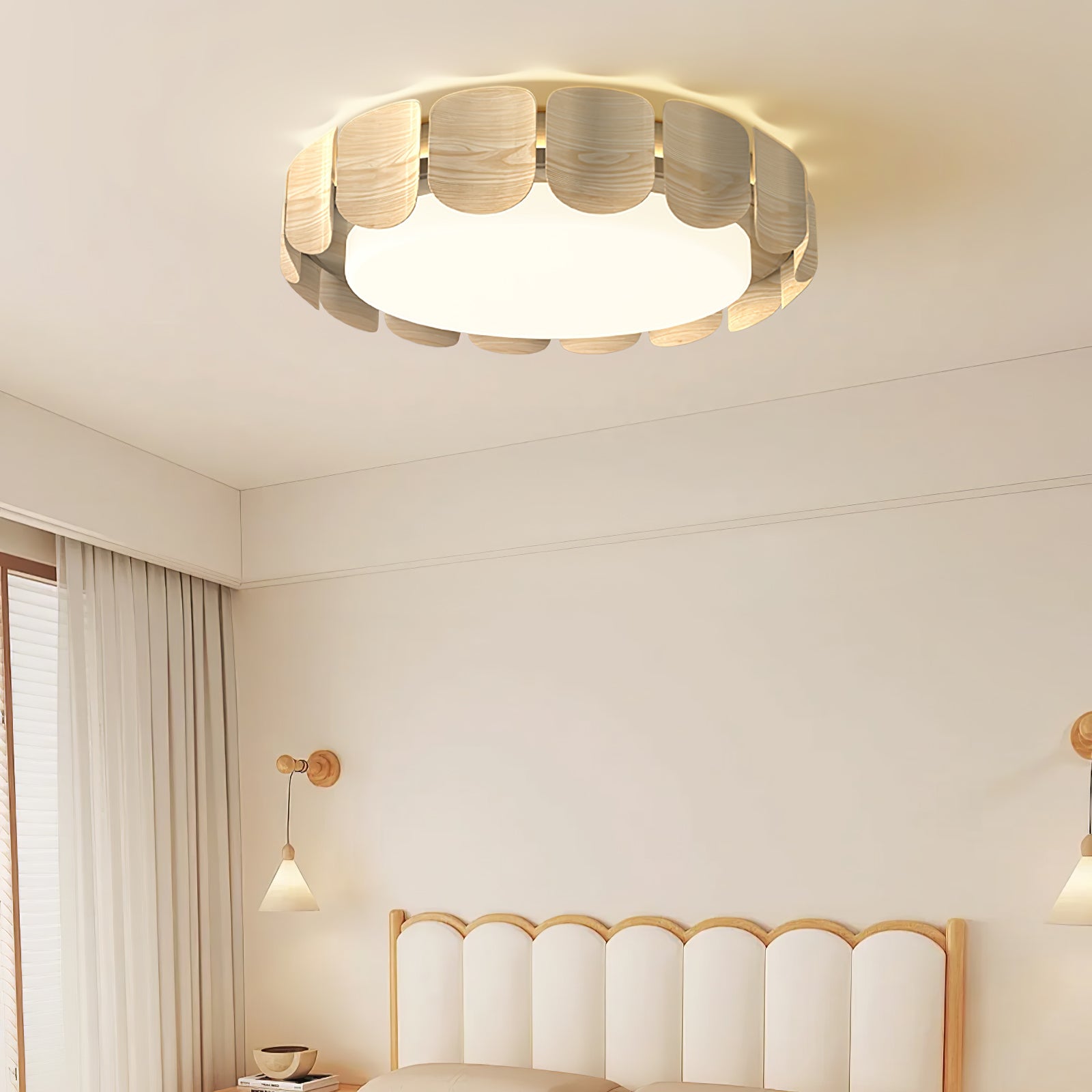 Cascadia Flare Modern Ceiling Light Fixture - Dimmable LED Flush Mount for Living Room, Bedroom & Kitchen Lighting