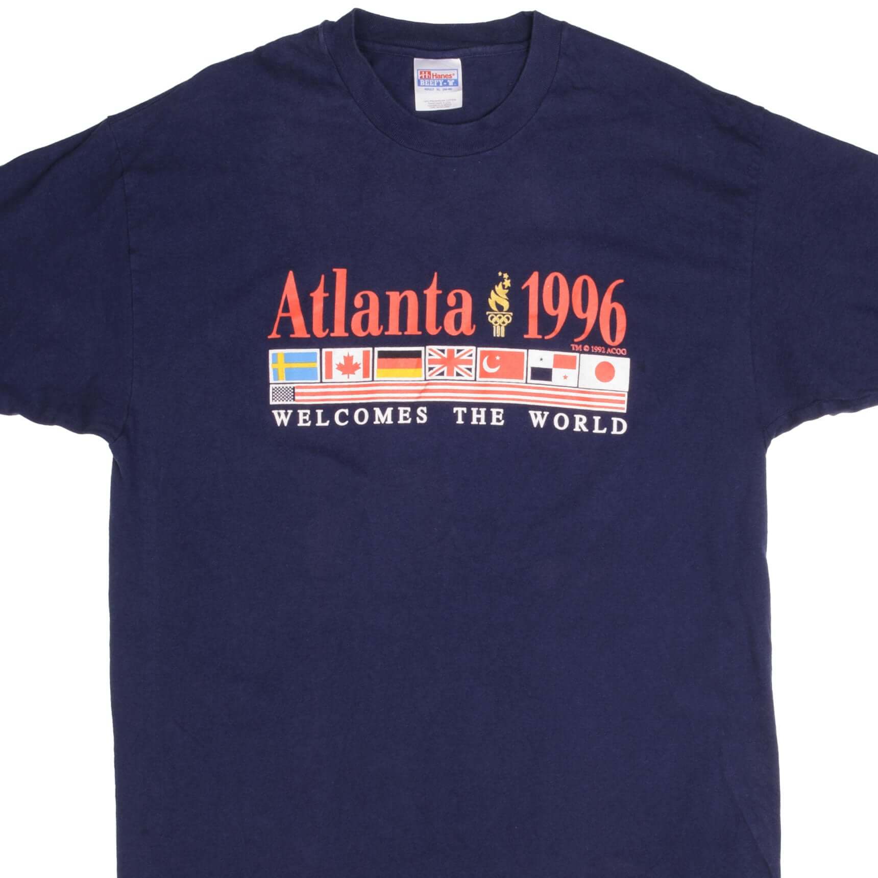 Vintage 1996 Atlanta Olympics T-Shirt - Large Size - Retro Sports Fan Gift & Collectible for Olympics Memorabilia Enthusiasts