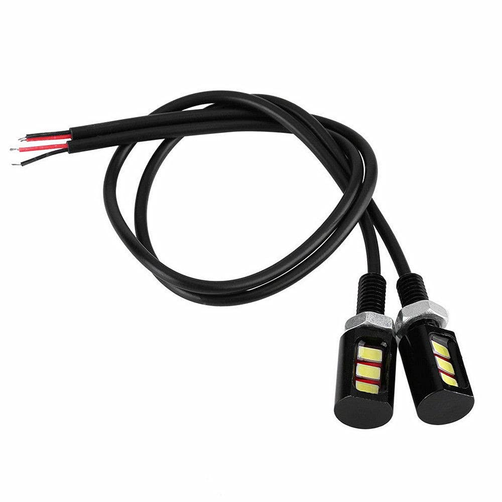 MACHSWON 12V 3W LED SMD Motorcycle & Car License Plate Light Bulb - Waterproof Screw Bolt Lamp for Number Plate Illumination - Perfect for Night Driving & Vehicle Safety