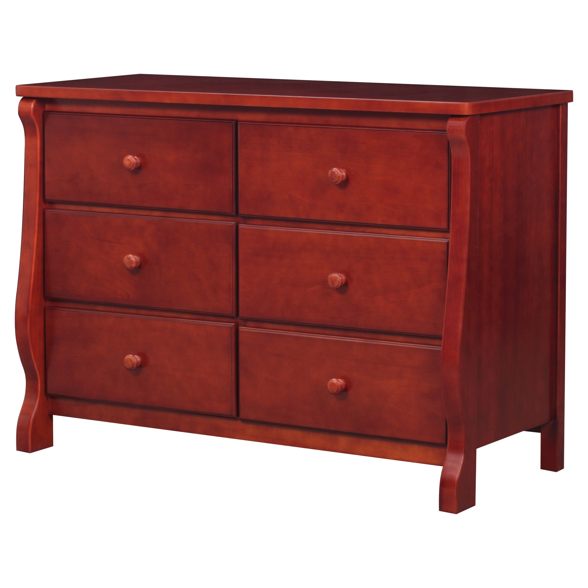 Elegant Canton Eclipse Dresser - Modern Wooden Bedroom Dresser with 6 Drawers, Vintage Style Storage for Bedroom, Living Room, and Office Organization