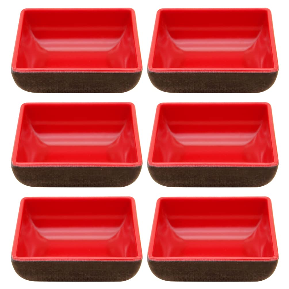 6-Piece Melamine Sauce & Condiment Dish Set - Small Dipping Bowls for Sushi, Soy Sauce, Seasonings - Durable Dinnerware for Restaurants, Home Kitchens & Party Serving