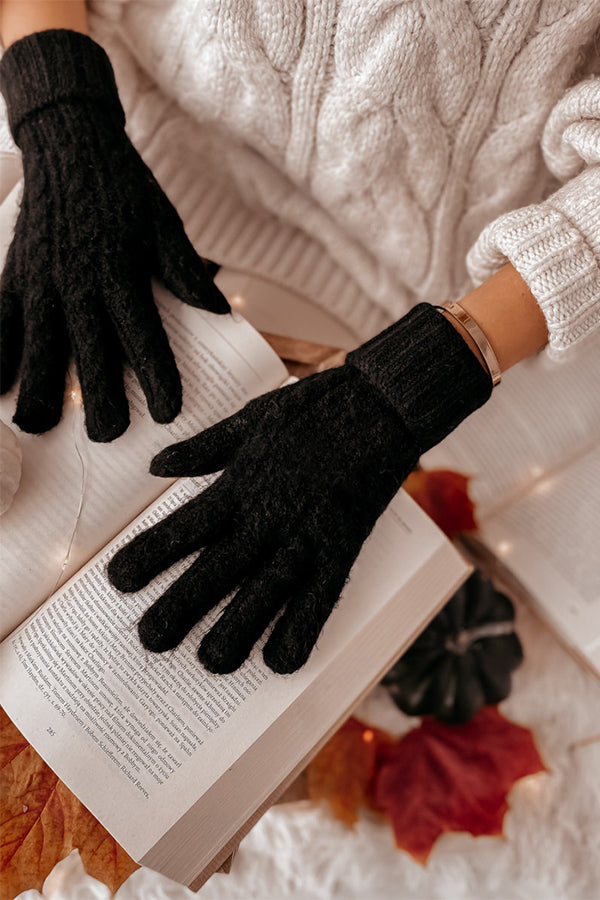 Warm Fleece Touch Screen Knitted Gloves for Winter - Soft Thermal Texting Gloves for Smartphones - Perfect for Outdoor Activities, Running, Hiking & Commuting