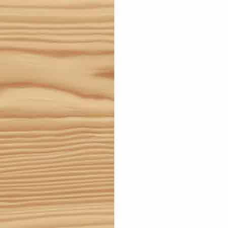 Natural With White Slats