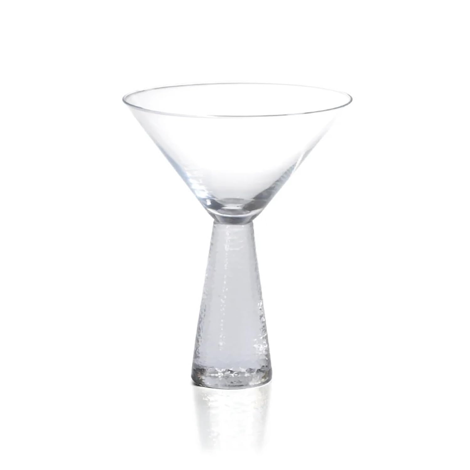 Zodax Livogno Martini Glass Set of 4 - Elegant Hammered Stem Cocktail Glasses for Martini, Cosmopolitan & Margarita - Perfect for Home Bars, Parties & Wedding Receptions