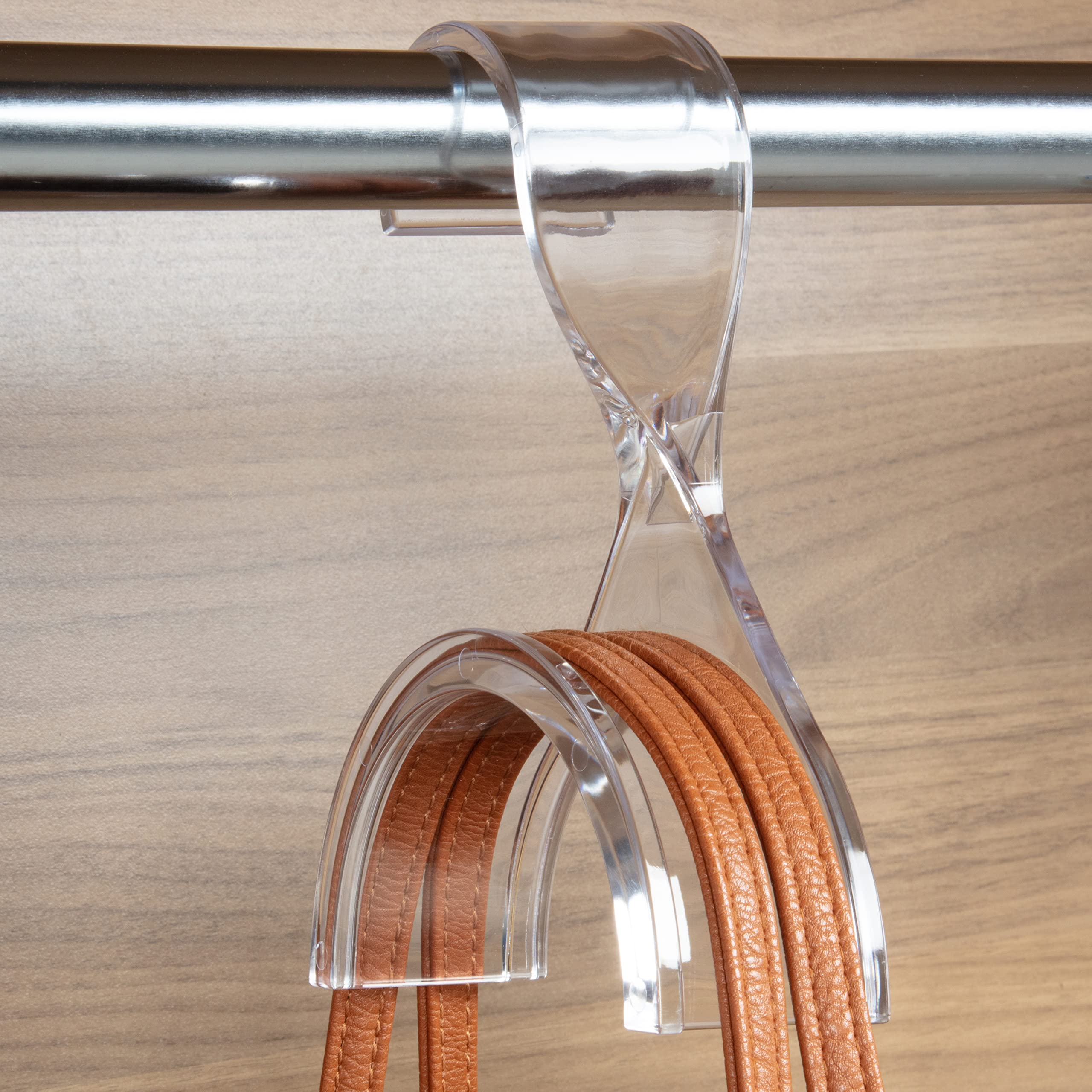 Premium Acrylic Handbag Hangers 10-Pack - Protect & Organize Luxury Purses - Non-Slip Shoulder Bag Hooks for Closet Display - Durable Purse Organizer with Handle Support - Perfect for Closet Organization, Boutique Storage & Handbag Collection Display