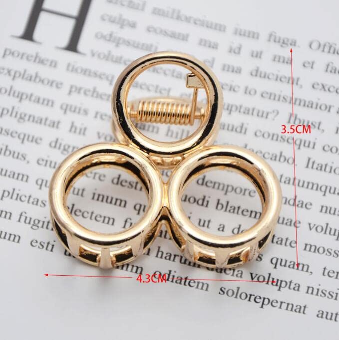 Starvis 6 Pack Medium Hollow Hair Clips - Gold Silver Bronze Metal Hair Claw Clips for Women & Girls, Minimalist Butterfly Hair Clutchers, Secure Hair Ties for Ponytails & Updos - Perfect for Work, School & Everyday Styling