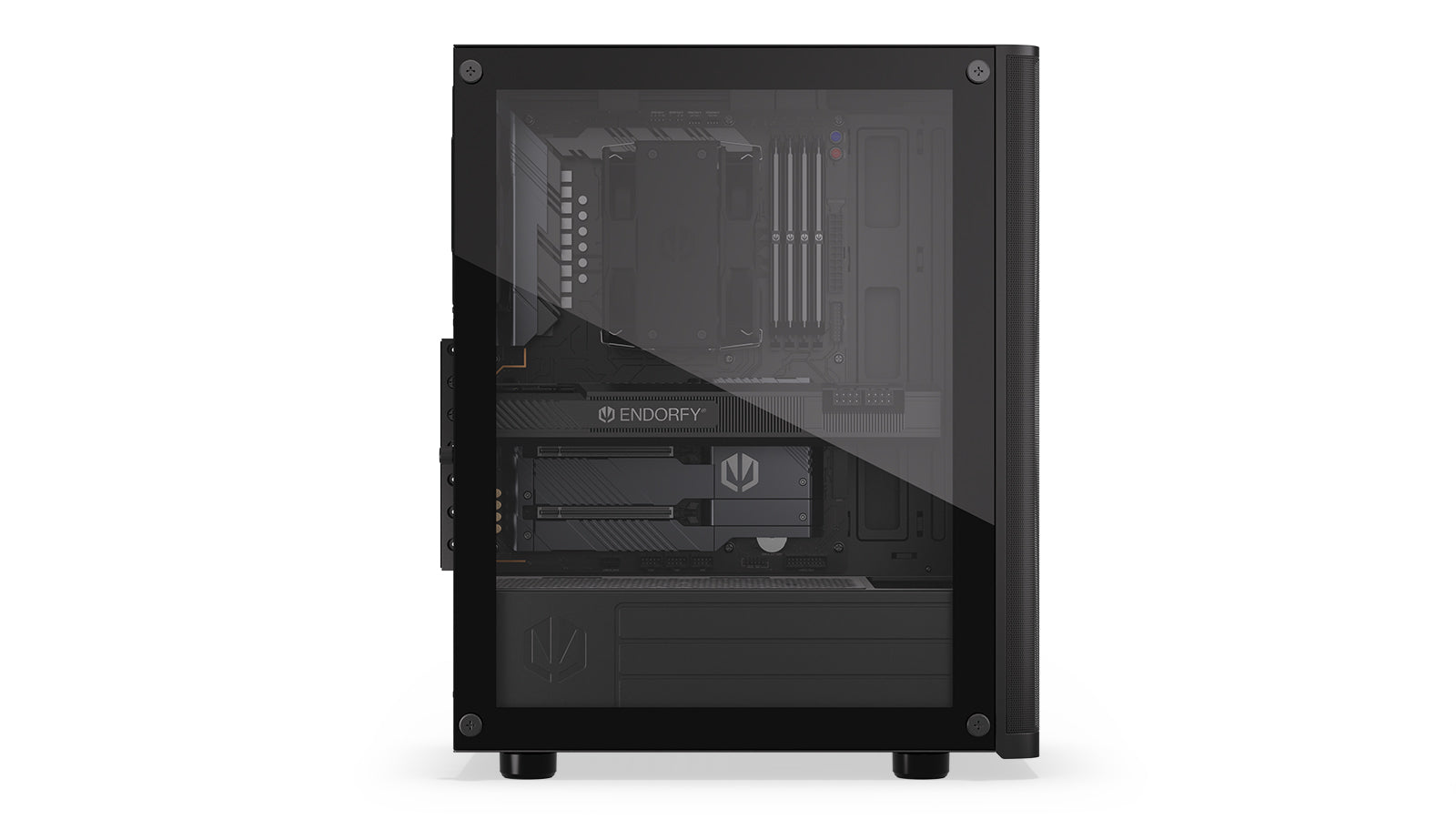 Endorfy Ventum 200 Air ATX Mid Tower PC Gaming Case - High Airflow, Tempered Glass Side Panel, RGB Lighting (EY2A002) - Perfect for Gaming Rigs & Workstation Builds