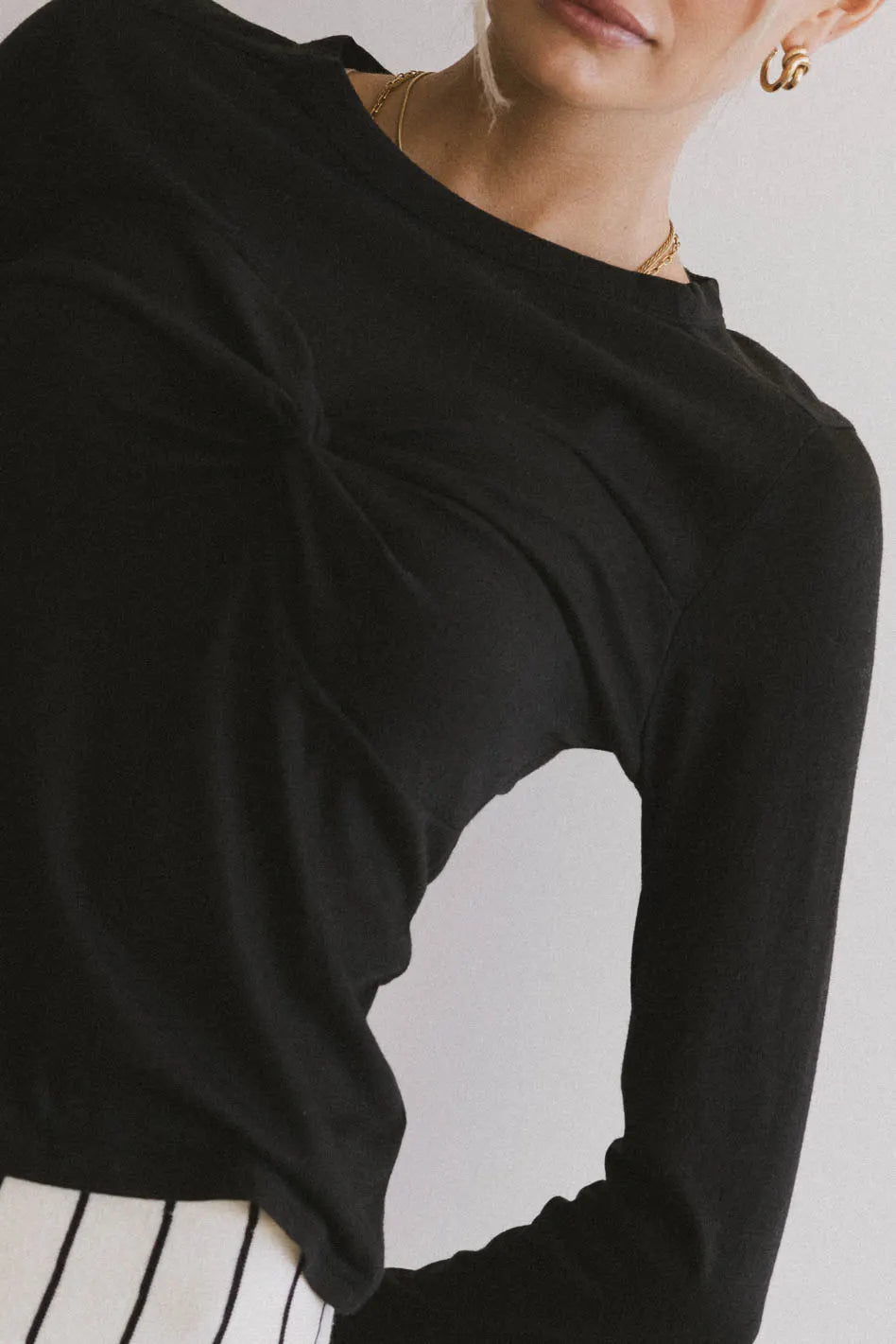 Ariana Twist Front Black Top for Women | Elegant & Stylish Blouse for Casual & Party Wear | Final Sale