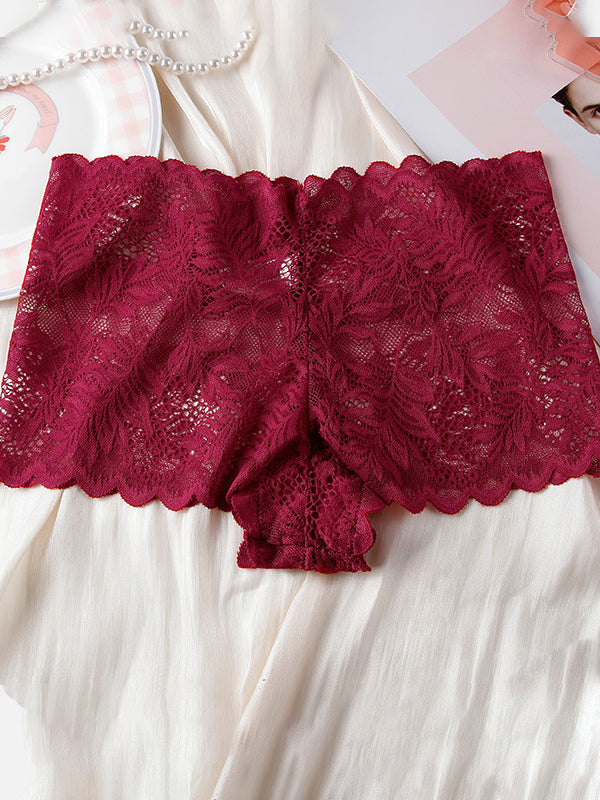 ZASUWA Women's Sexy Solid Color Lace Underwear - Comfortable & Breathable Panties for Everyday Wear, Date Night & Special Occasions