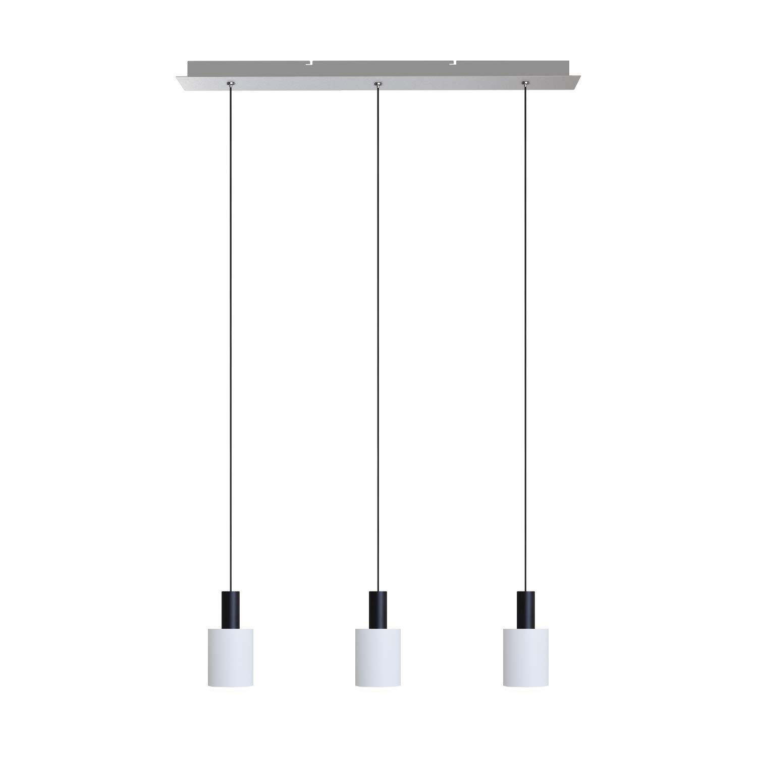 Virgo 3 Mini Pendant Lighting Black-White - Modern LED Hanging Light Fixture for Kitchen Island, Dining Room, Bar, Foyer - Adjustable Dimmable Cluster Pendants with Included Bulb - Perfect for Home Decor, Restaurant Lighting and Office Spaces