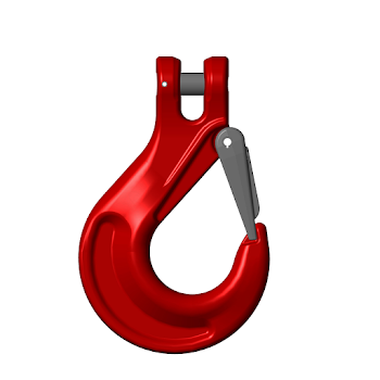 Heavy Duty Grade 80 Clevis Sling Hooks with Safety Latch - for Lifting, Rigging & Towing Applications - Construction, Marine & Industrial Use