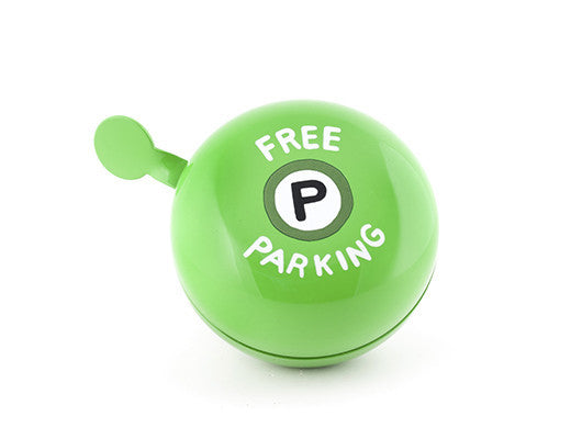 Kikkerland Free Parking Bike Bell - Large, Loud & Durable Bicycle Bell for Commuters & Urban Cyclists | Perfect for City Riding, Parking Lots & Campus Safety