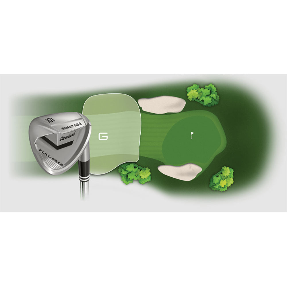 Cleveland Smart Sole Full Face Steel Wedge Golf Club – High Performance Wedge for Short Game & Bunker Shots – Perfect for Beginners & High Handicappers on the Golf Course