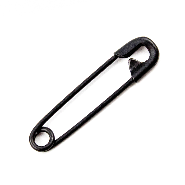 Black Safety Pins - Assorted Sizes (Small, Medium, Large) - Multipack for Sewing, DIY Crafts & Emergency Clothing Repairs - Strong & Durable Metal Fasteners for Home, Office & Travel Use