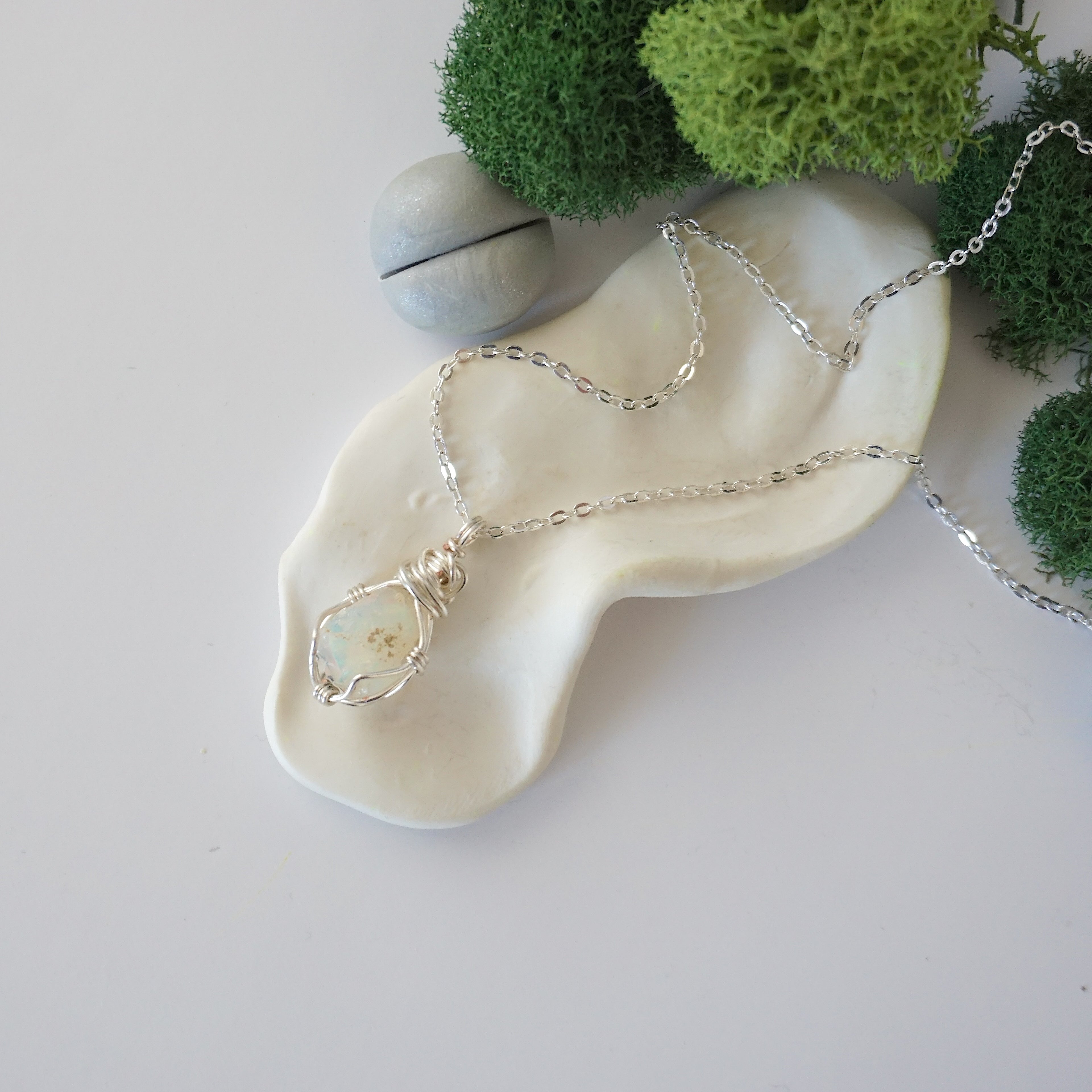Opal Crystal Birthstone Necklace - Elegant & Personalized Jewelry Gift for Women, Mothers, Daughters | Perfect for Birthdays, Anniversaries, Valentine's Day
