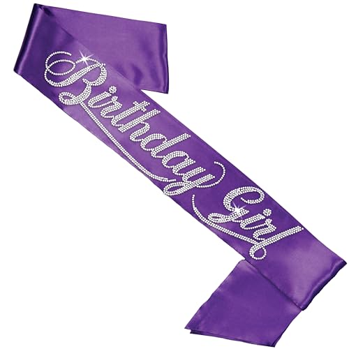 Rhinestone Birthday Girl (Purple)
