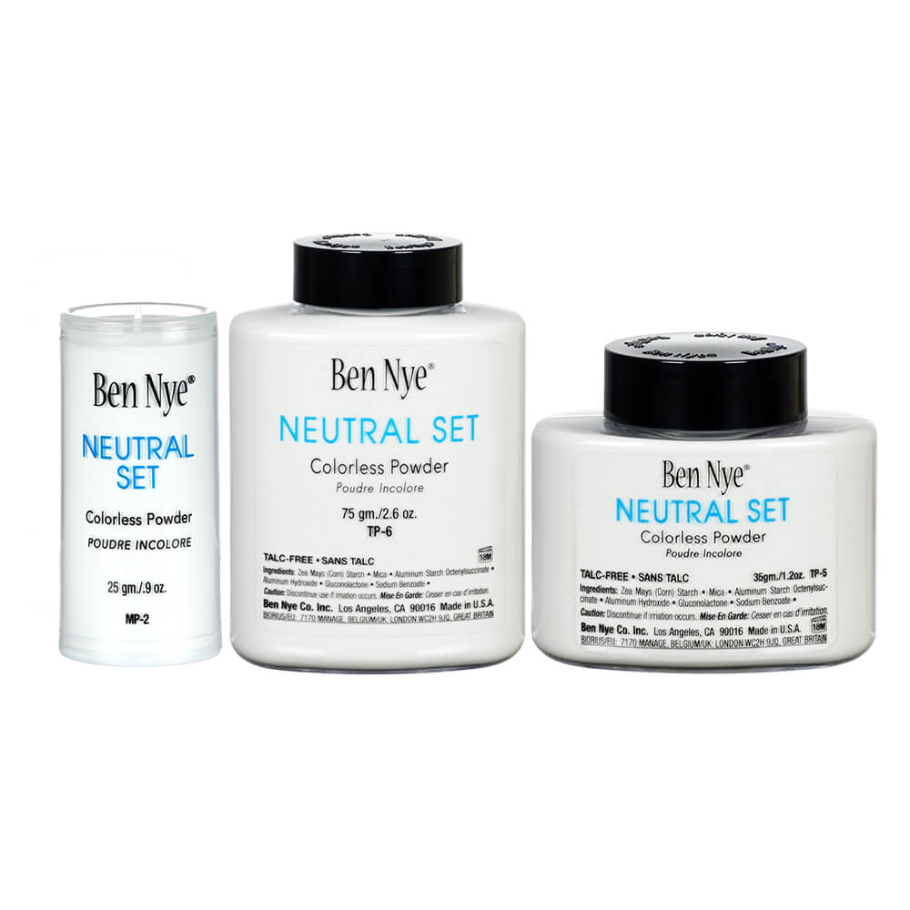 Ben Nye Neutral Set Colorless Face Powder - Translucent Setting Powder for Makeup, Oil Control & Shine Reduction - Perfect for Stage, Photography & Everyday Use