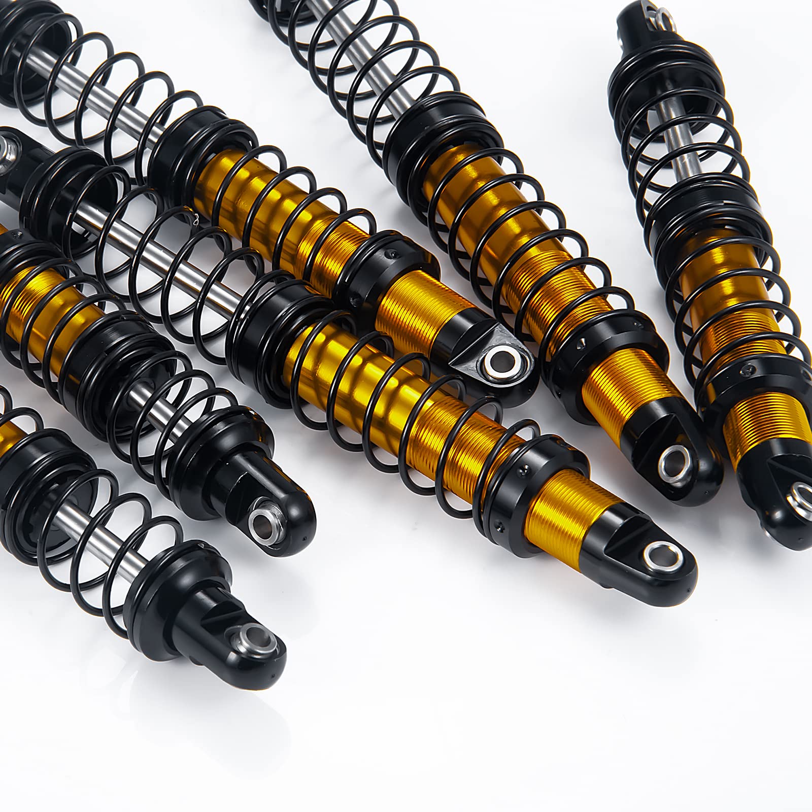 4PCS Adjustable Aluminum Alloy RC Shock Absorbers for 1/10 Scale Crawler Cars - Compatible with Axial SCX10, 90046, D90, TRX4 & Wraith (80mm) - Perfect for Off-Road Racing & Rock Crawling Adventures