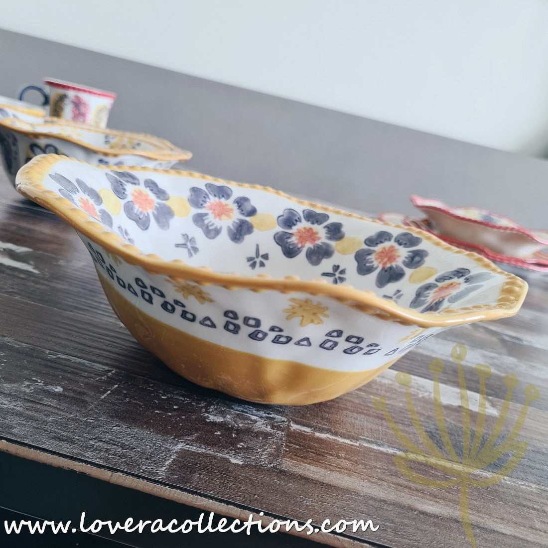 Afrocentric Yellow Dinnerware & Serveware Set - Modern African-Inspired Plates, Bowls & Serving Dishes for Stylish Dining & Entertaining