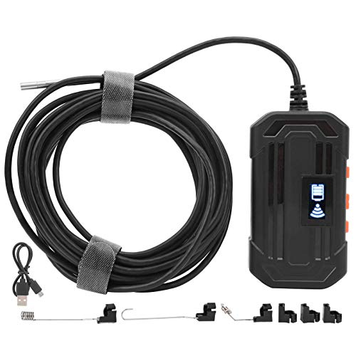 Industrial Borescope with 6 LED Lights - 5m Flexible Pipe Endoscope, 3.9mm Mini Camera, Adjustable Brightness & Rechargeable Battery - Perfect for Plumbing, HVAC, Automotive & Mechanical Inspections