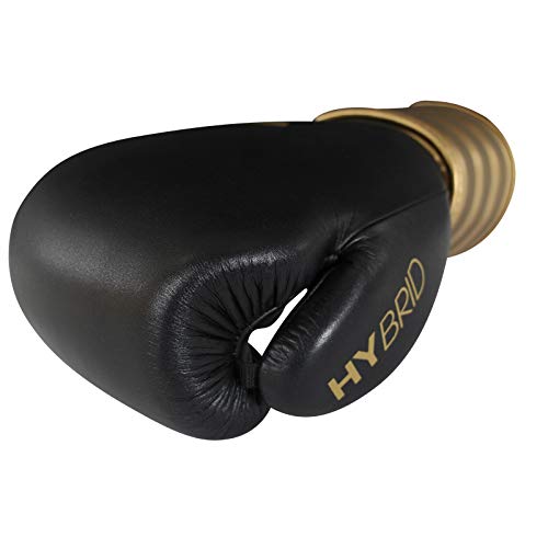 Adidas Hybrid 200 Leather Boxing & Kickboxing Gloves for Men & Women - Premium Training Gloves for MMA, Muay Thai, Sparring and Fitness Workouts