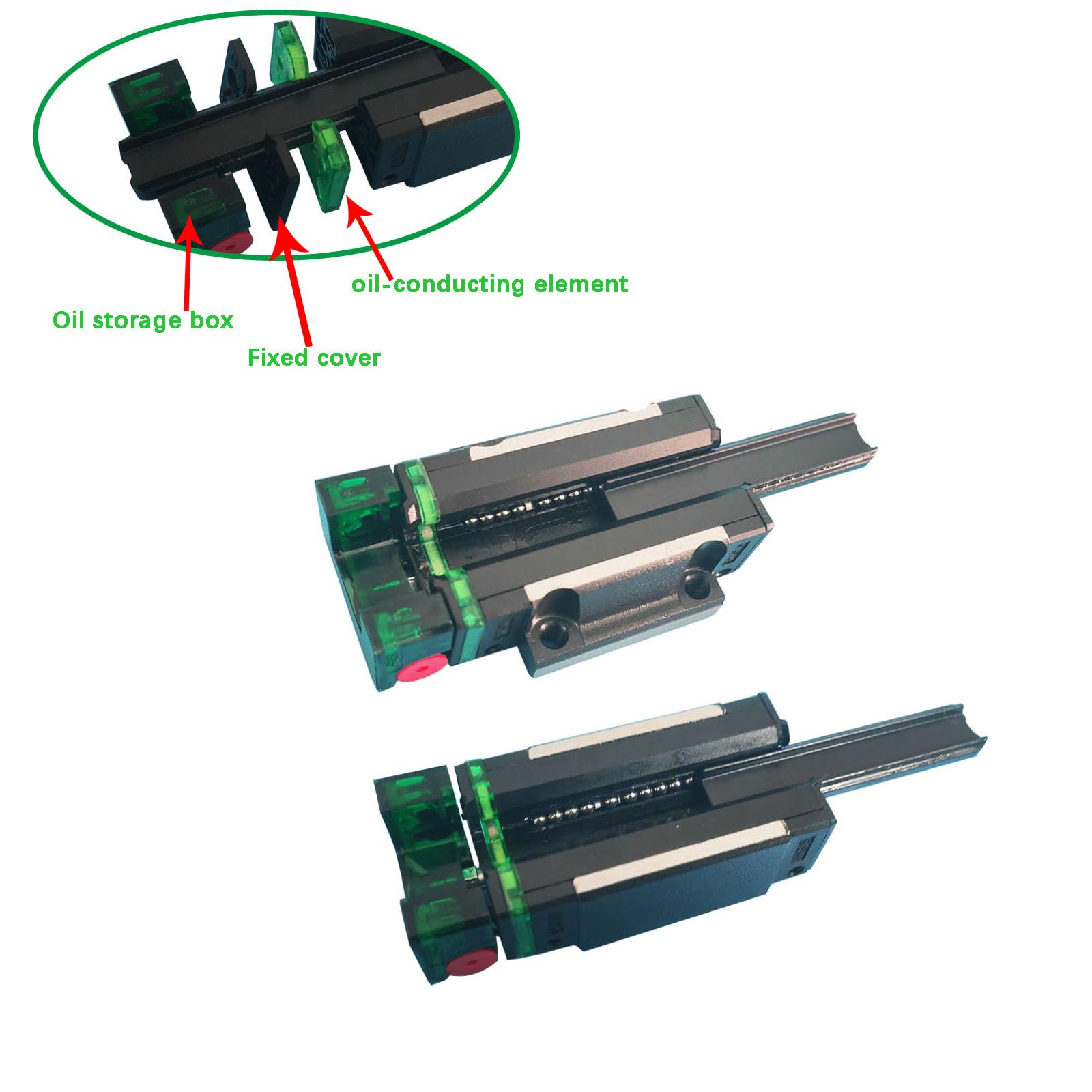 E2 Oil Box Self-Lubricating Slider 8pcs Set - Replacement Parts for HIWIN EGH25CA/EGW25CC Linear Guide Blocks | Low Maintenance, Eco-Friendly Design for CNC Machines & Industrial Automation