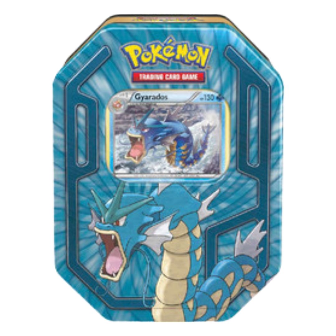 Pokemon Gyarados Tin (2016) - Collectible Trading Card Box | Perfect for Pokemon TCG Players & Collectors | Great for Battles, Gifts & Display