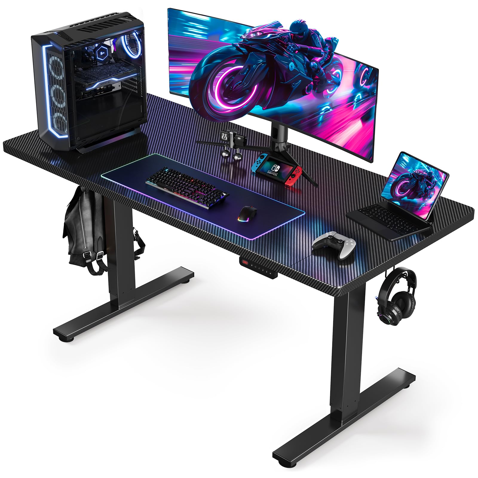 SIAGO 48 x 24 Inch Electric Standing Desk - Adjustable Height Sit Stand Desk with 3 Memory Presets & Cable Management - Perfect for Home Office, Gaming & Workspace Ergonomics
