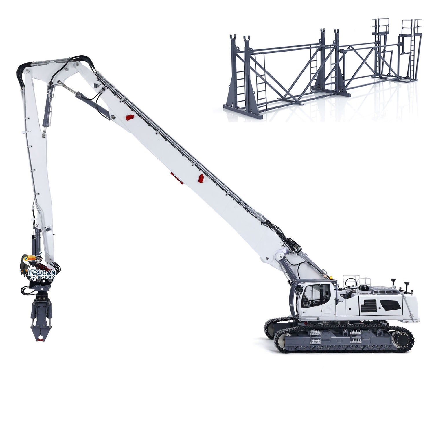 1/14 Scale LESU Aoue LR960 RC Hydraulic Excavator - 13CH Valve, PNP Pump, Demolition Arm - Heavy Duty Remote Control Construction Toy for Adults & Kids - Perfect for Construction Simulation, STEM Learning & Collector's Display