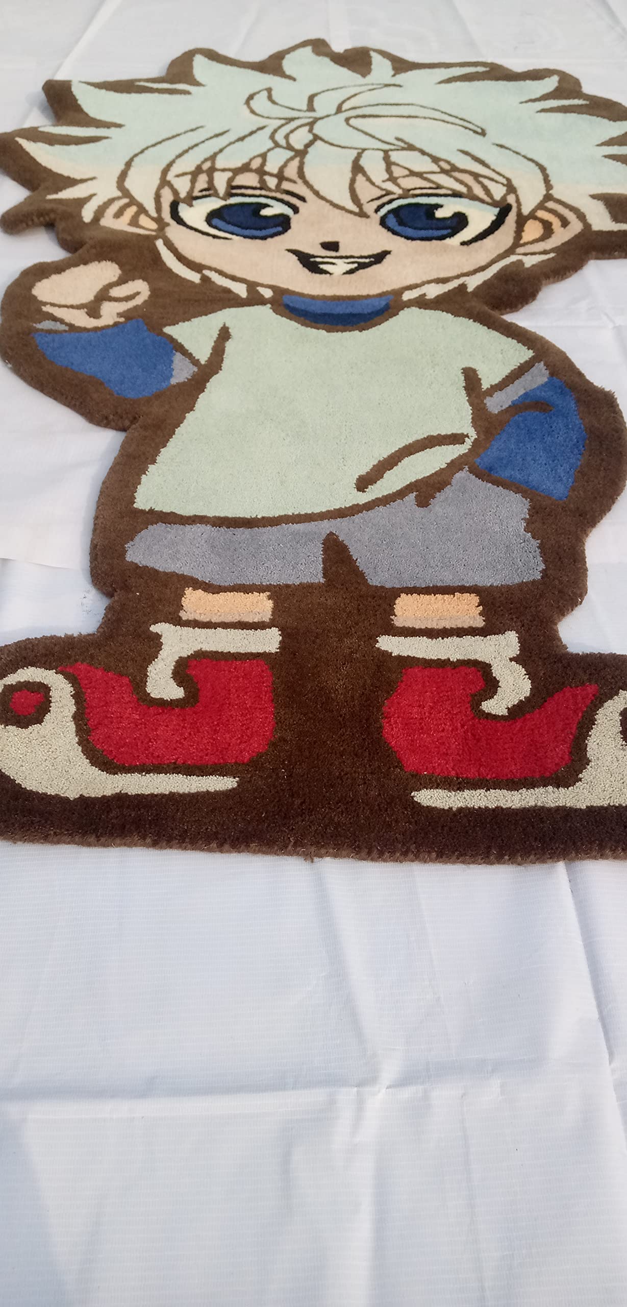 Anime Boy Cartoon Character Rug 3x5 ft - Soft Area Carpet for Living Room, Boys & Girls Bedroom Decor - Non-Slip Kids Floor Mat for Playroom, Dorm, Nursery - Cute Cartoon Design Home Accent
