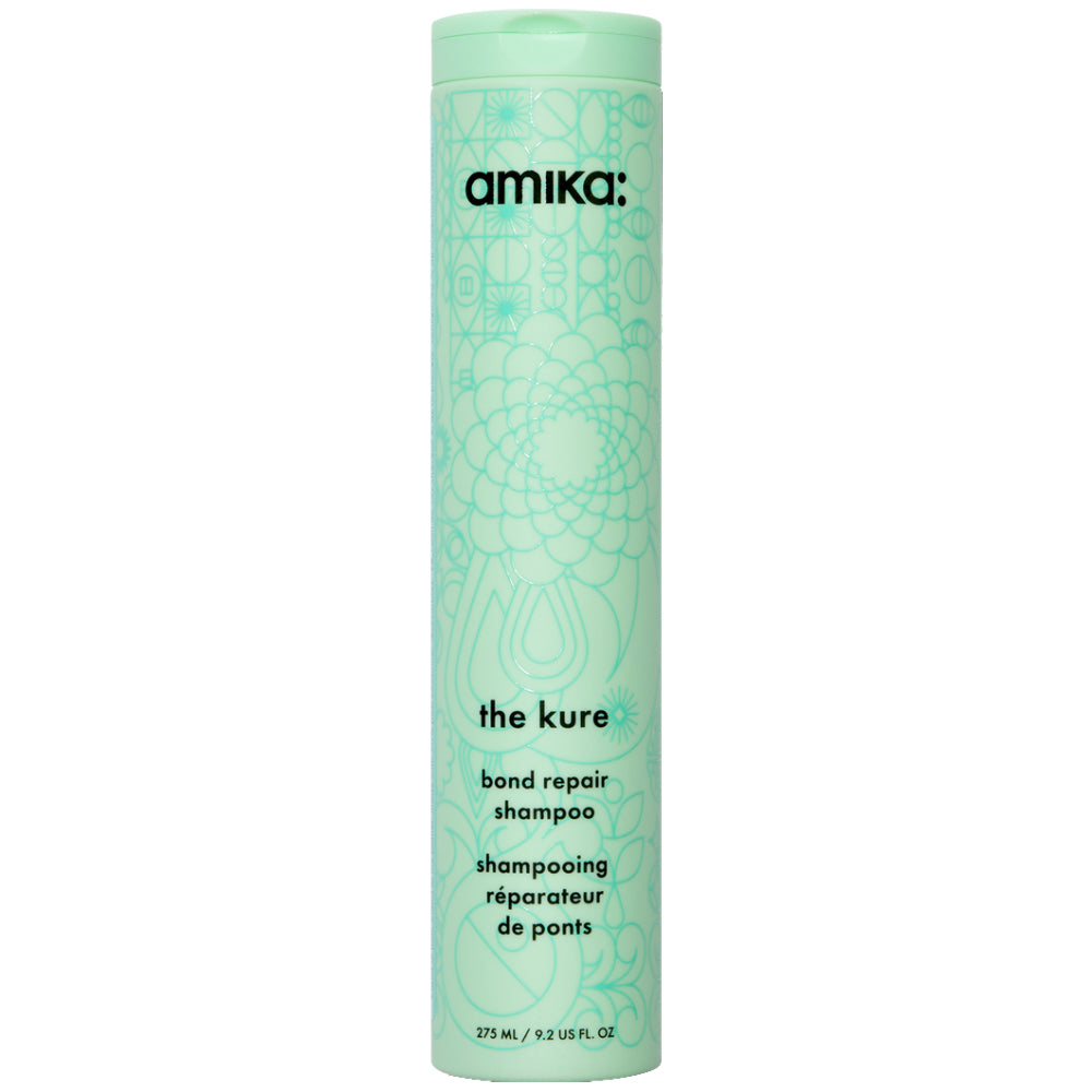 Amika The Kure Bond Repair Shampoo - Sulfate Free Hair Treatment for Damaged Hair | Strengthens & Repairs Dry, Brittle Hair - Perfect for Color Treated & Chemically Processed Hair