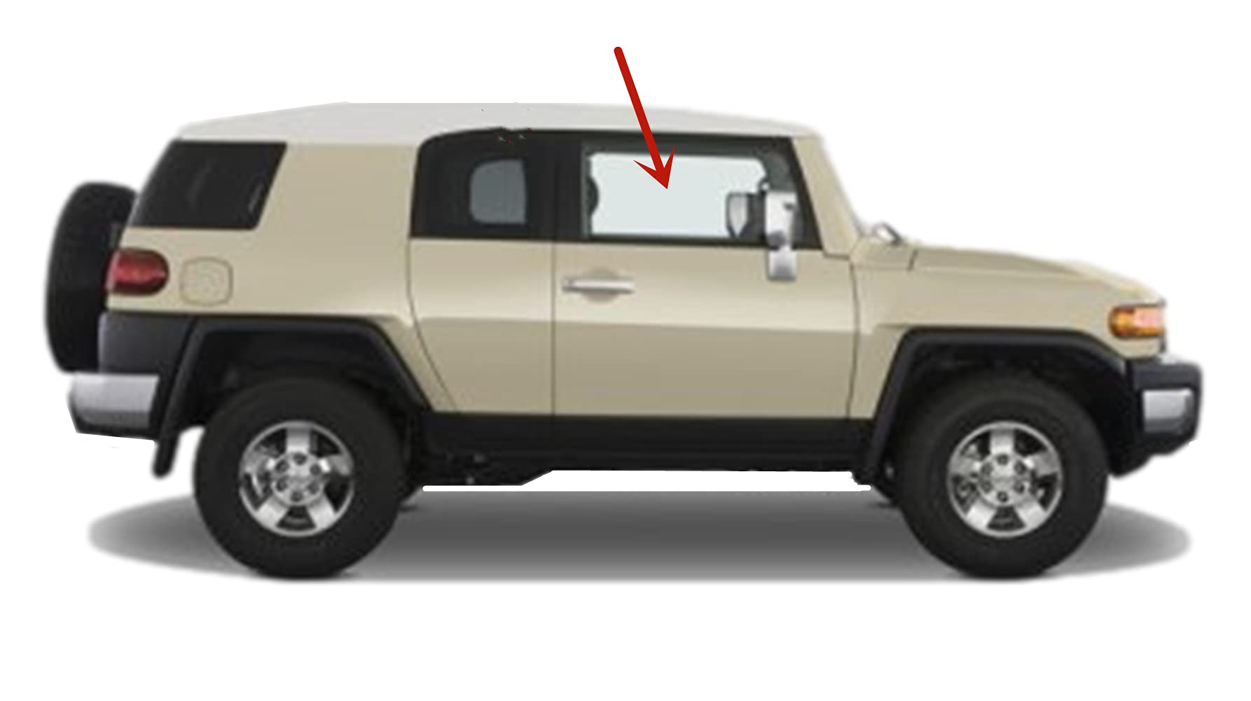 Toyota FJ Cruiser 2007-2014 Right Side Front Passenger Door Window Glass Replacement - Perfect for Off-Road Adventures & Daily Commutes