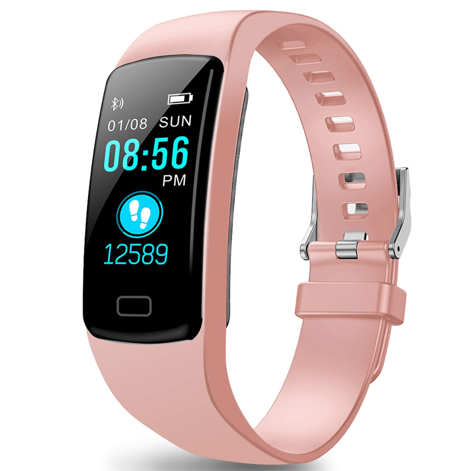 PUBU Fitness Tracker with Heart Rate Monitor - IP68 Waterproof Smart Watch for Men, Women & Kids - Perfect for Running & Swimming