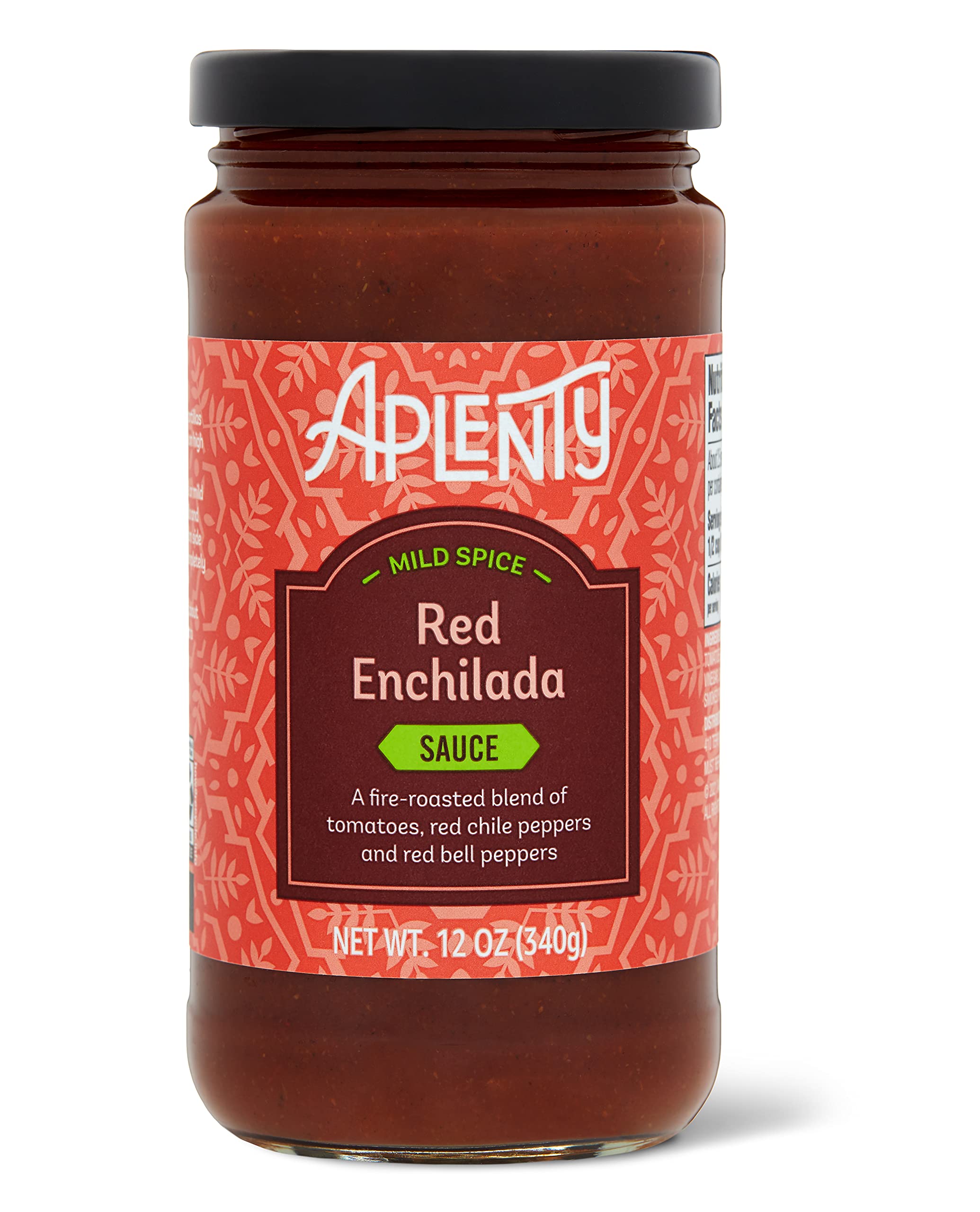 Aplenty Red Enchilada Sauce 12 Oz - Authentic Mexican Sauce for Tacos, Burritos & Enchiladas - Amazon Brand - Perfect for Family Dinners & Mexican Cuisine