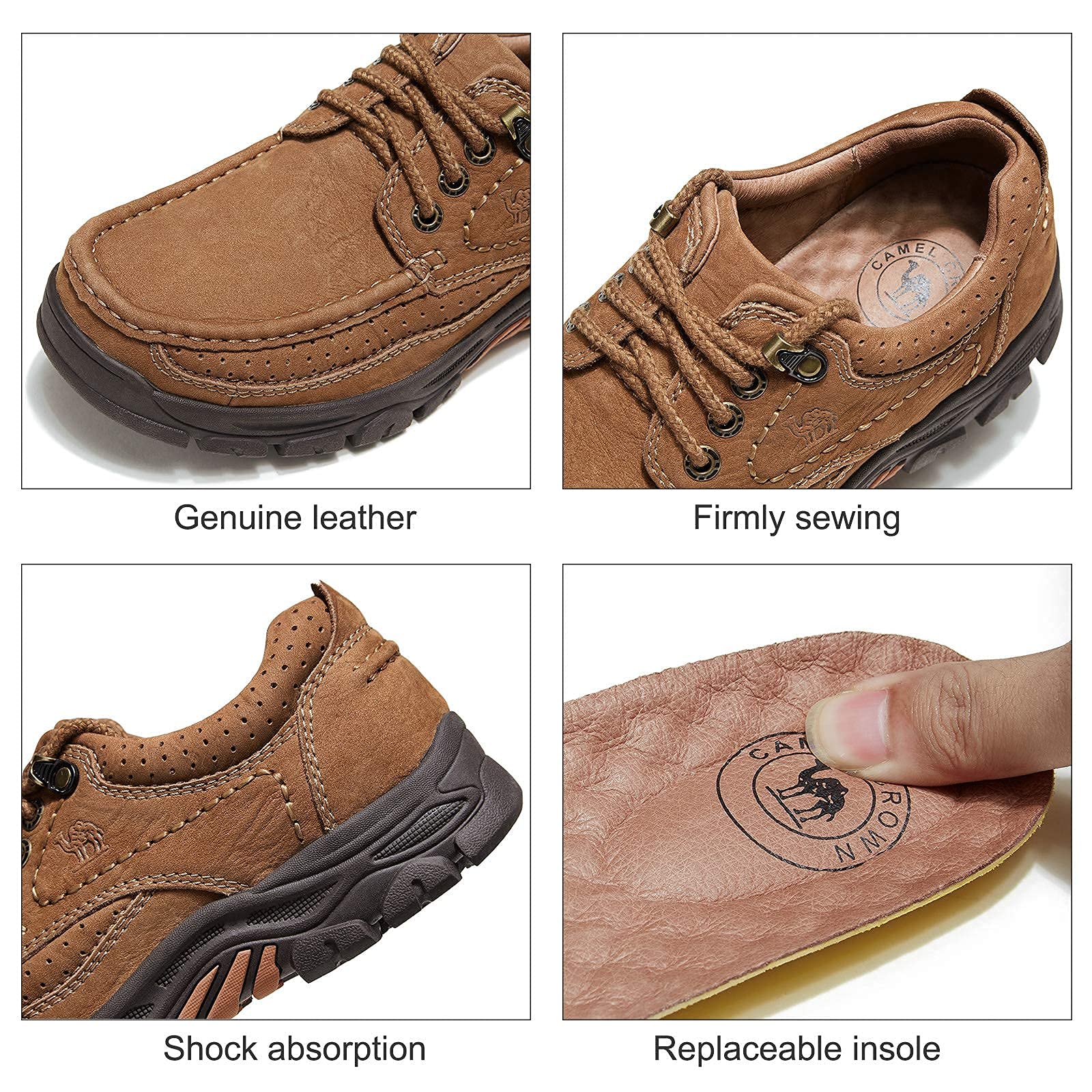 CAMEL CROWN Men's Comfortable Loafers - Breathable Oxford Dress Shoes for Work, Travel & Casual Wear - Slip-Resistant Walking Shoes for Business & Outdoor Activities
