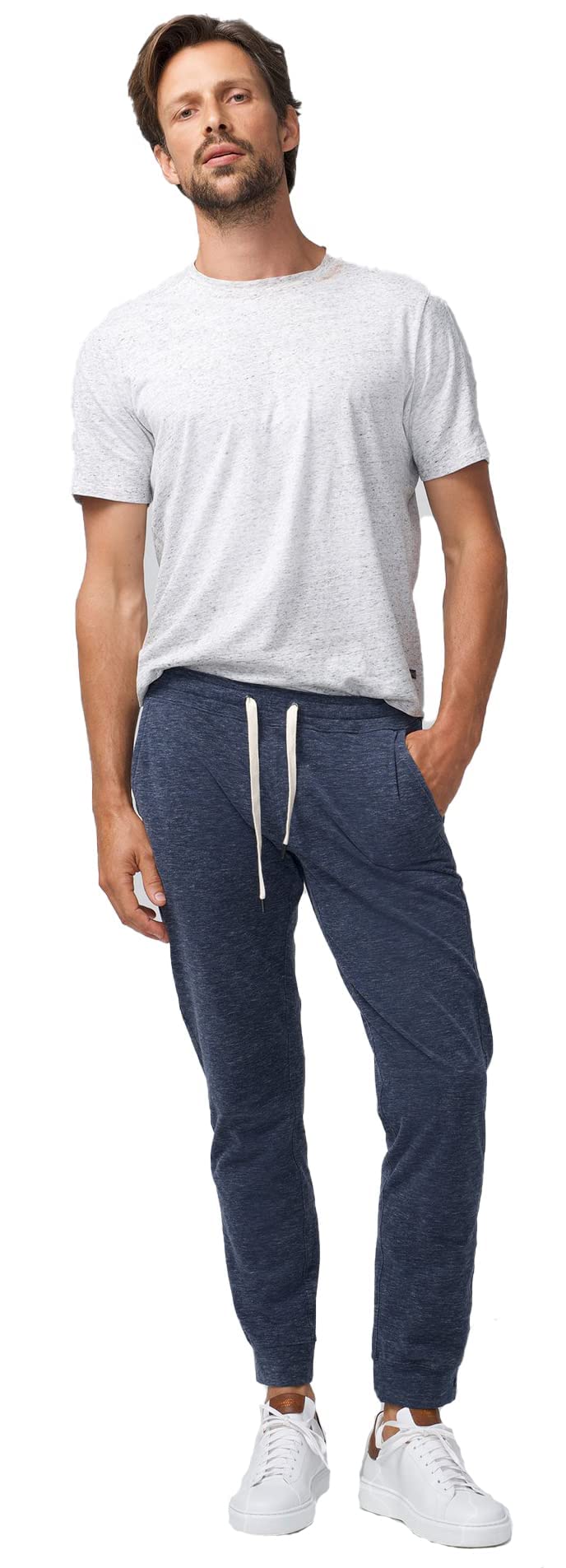 Good Man Brand Flex Pro Jetset Cotton Jogger Pants - Comfortable Athletic Lounge Pants for Men (Navy Heather, XX-Large) - Perfect for Gym, Running, Travel & Casual Wear