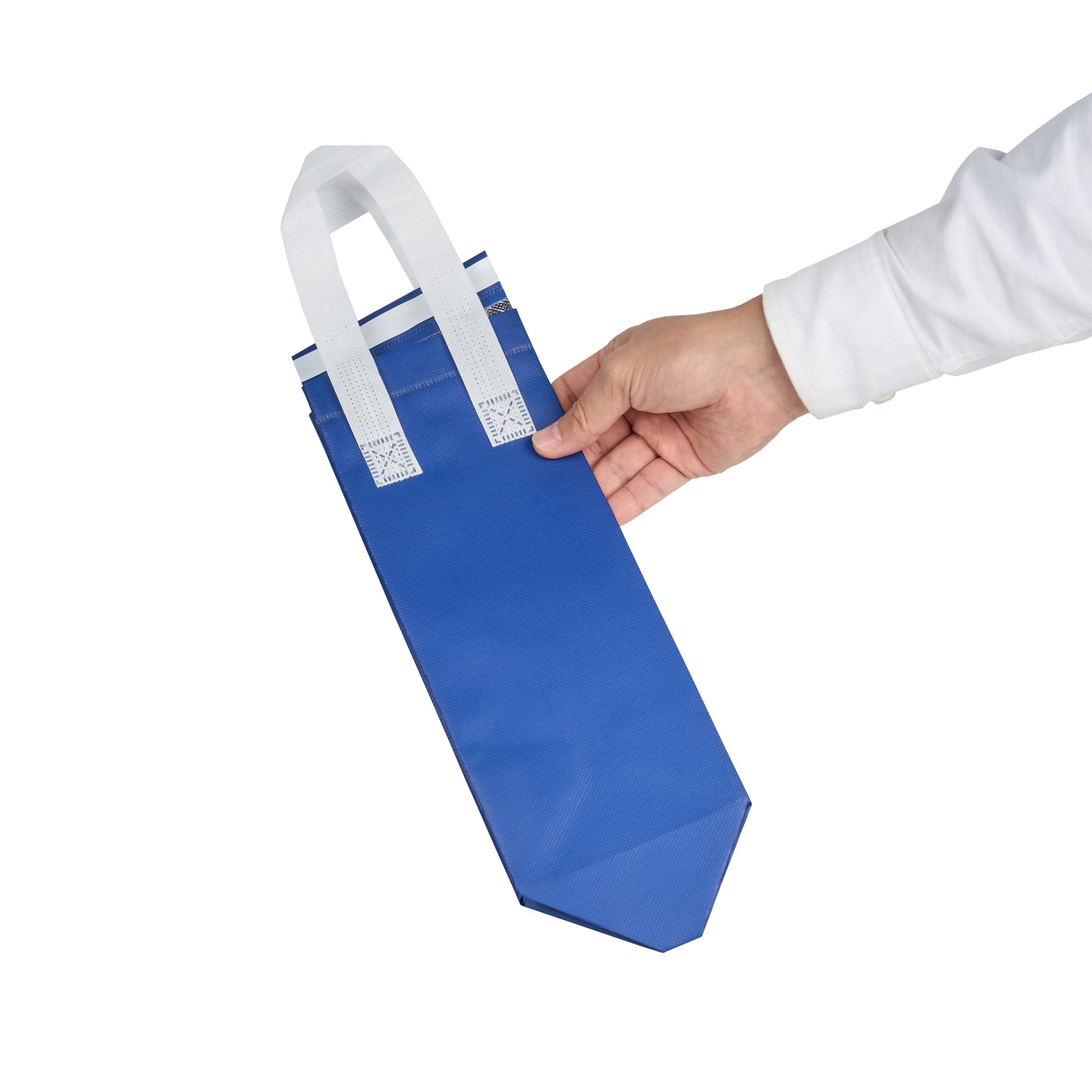 Blue Insulated Take Out Bags - Tamper Evident Food Delivery Bags (4.75