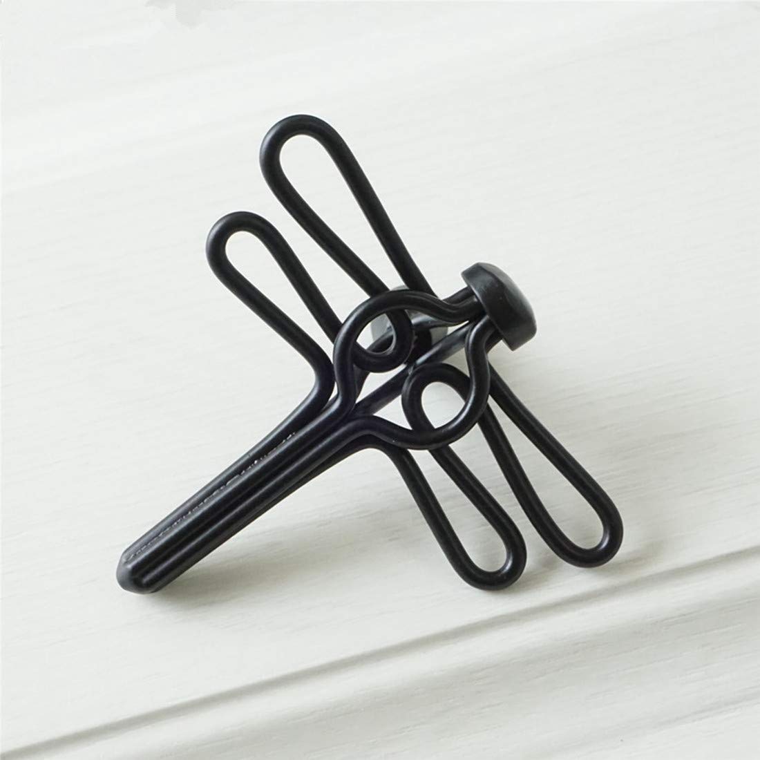 Unique Black Dragonfly Knobs for Dresser & Kitchen Cabinets - Wrought Iron Look Hardware for Home Decor