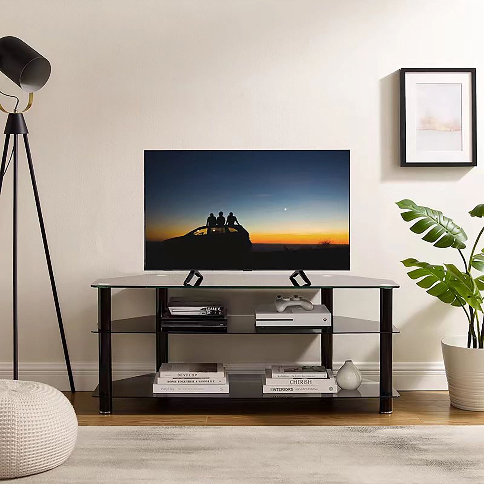 Modern ACE 1200 TV Stand by Tauris - Stylish Entertainment Center for Living Room, Home Theater & Media Storage