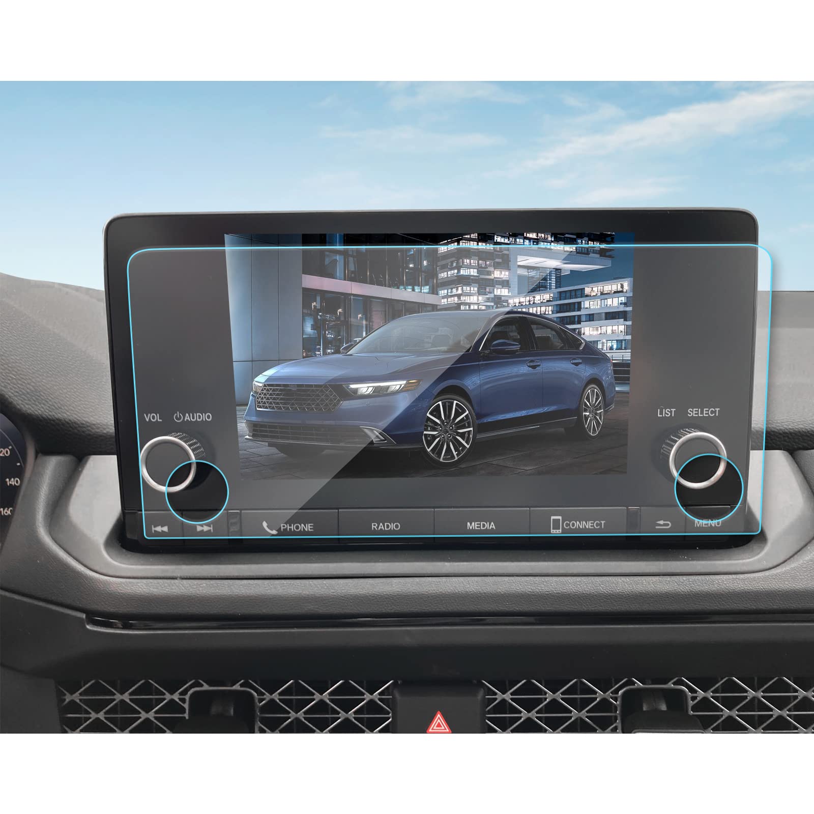 BIBIBO 7 Inch Tempered Glass Screen Protector for 2023-2025 Honda Accord LX/EX - Anti Glare, Scratch Resistant, Ultra Clear Display - Perfect for Daily Driving & Navigation Use