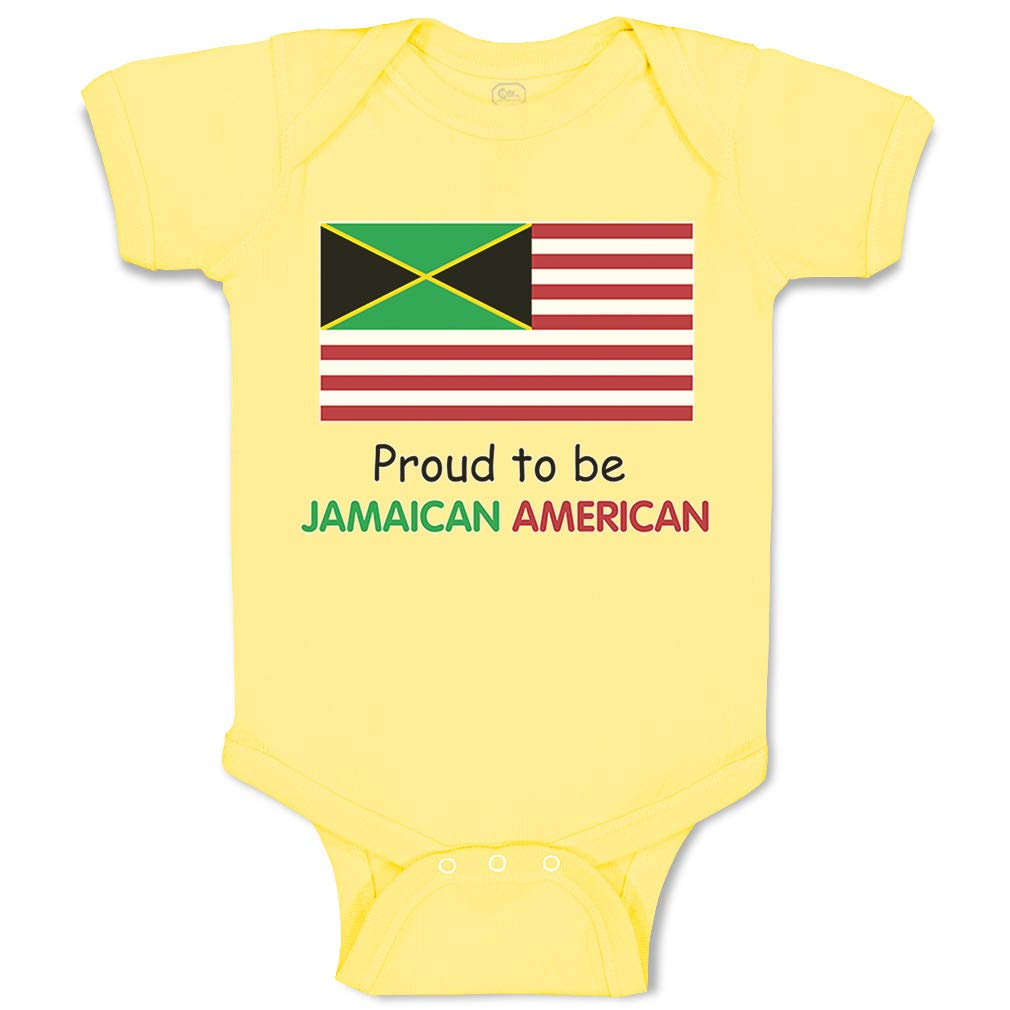 Proud to Be Jamaican American Baby Bodysuit - Cute & Funny Cotton Onesie for Boys & Girls - Perfect for Family Gatherings, Cultural Events & Playdates