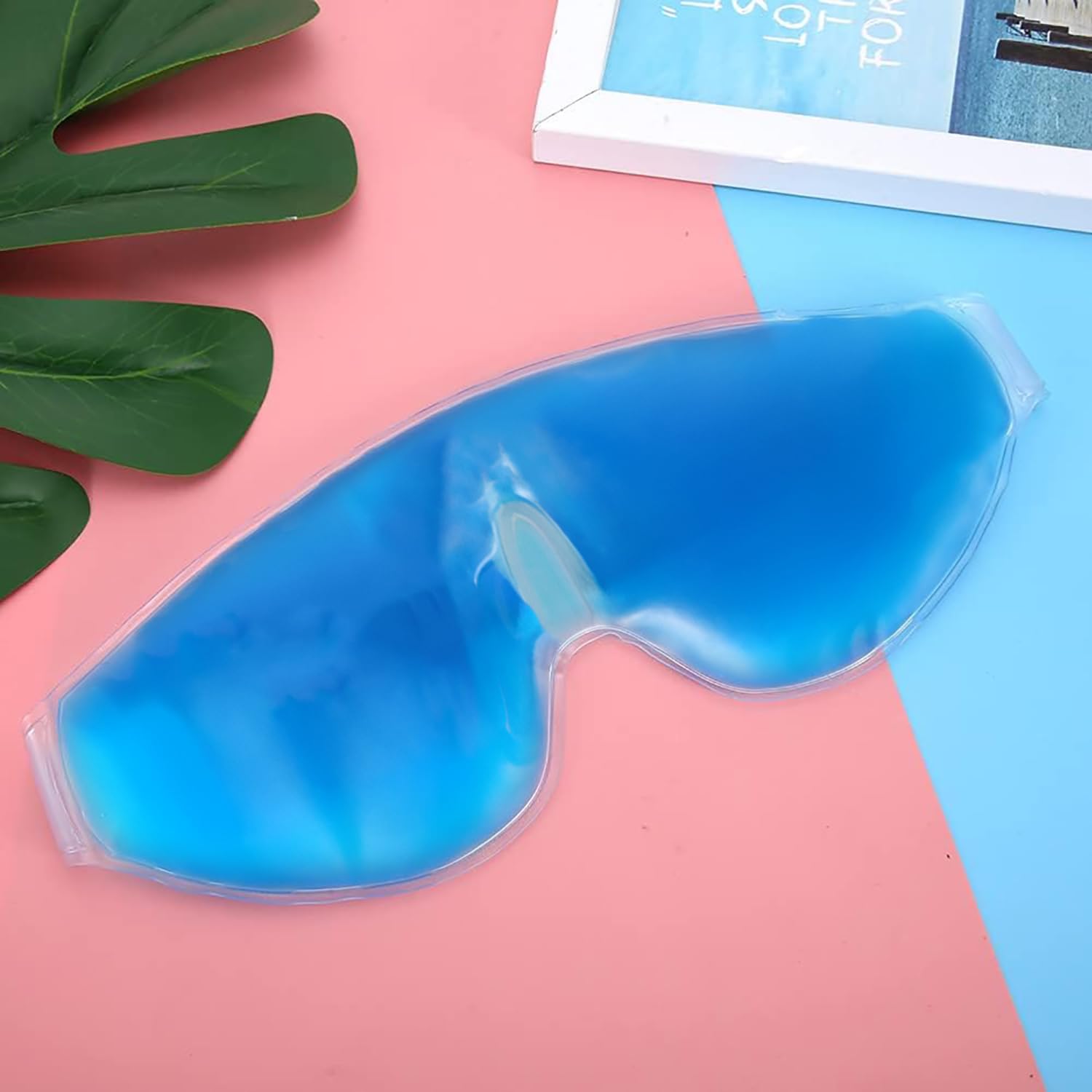 Kuber Industries Cooling Gel Eye Mask for Dark Circles & Pain Relief - Reusable Blue Eye Mask with Cooling Gel Pads (Pack of 2) | Perfect for Travel, Sleep & Relaxation