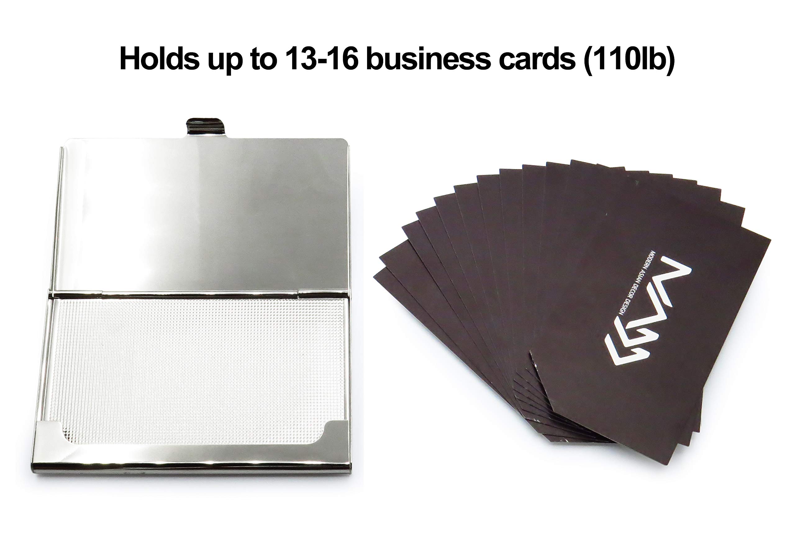 Pearl Business Card Holder - Metal Travel Wallet for Women, Apricot Pink - Perfect for Office & Gifts