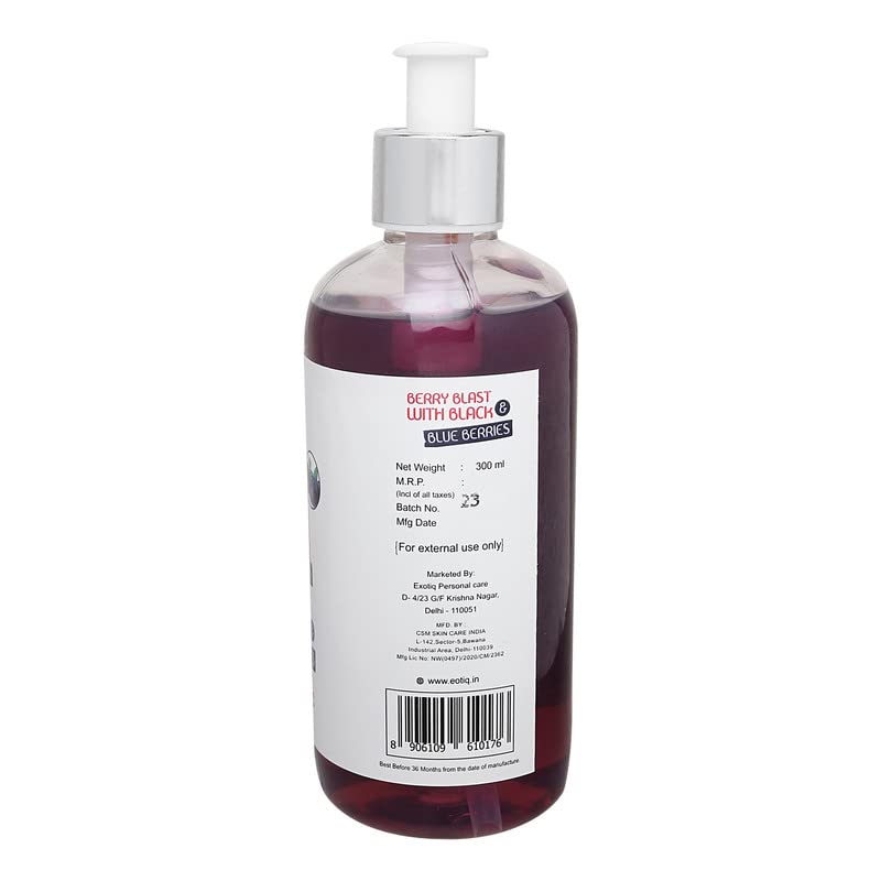 Eotiq Fresh Berry Blast Body Wash - Powerfruit Shower Gel with Antioxidants & Exfoliating Beads for Softer, Smoother Skin | Hydrating & Revitalizing Daily Shower Gel for Women & Men